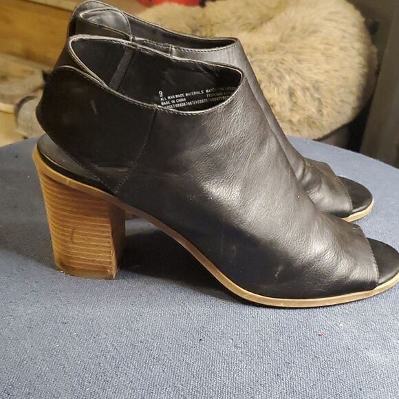 Womens Black MOSSIMO High Heel Open Toe Bootie mules - Picture 6 of 8